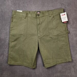 Dickies Flex Utility Shorts Mens 44 Olive‎ Green Regular Fit Cargo Workwear